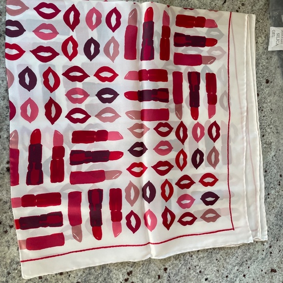 Lipstick Party Silk Square Scarf from KATE SPADE NEW YORK - Picture 5 of 8